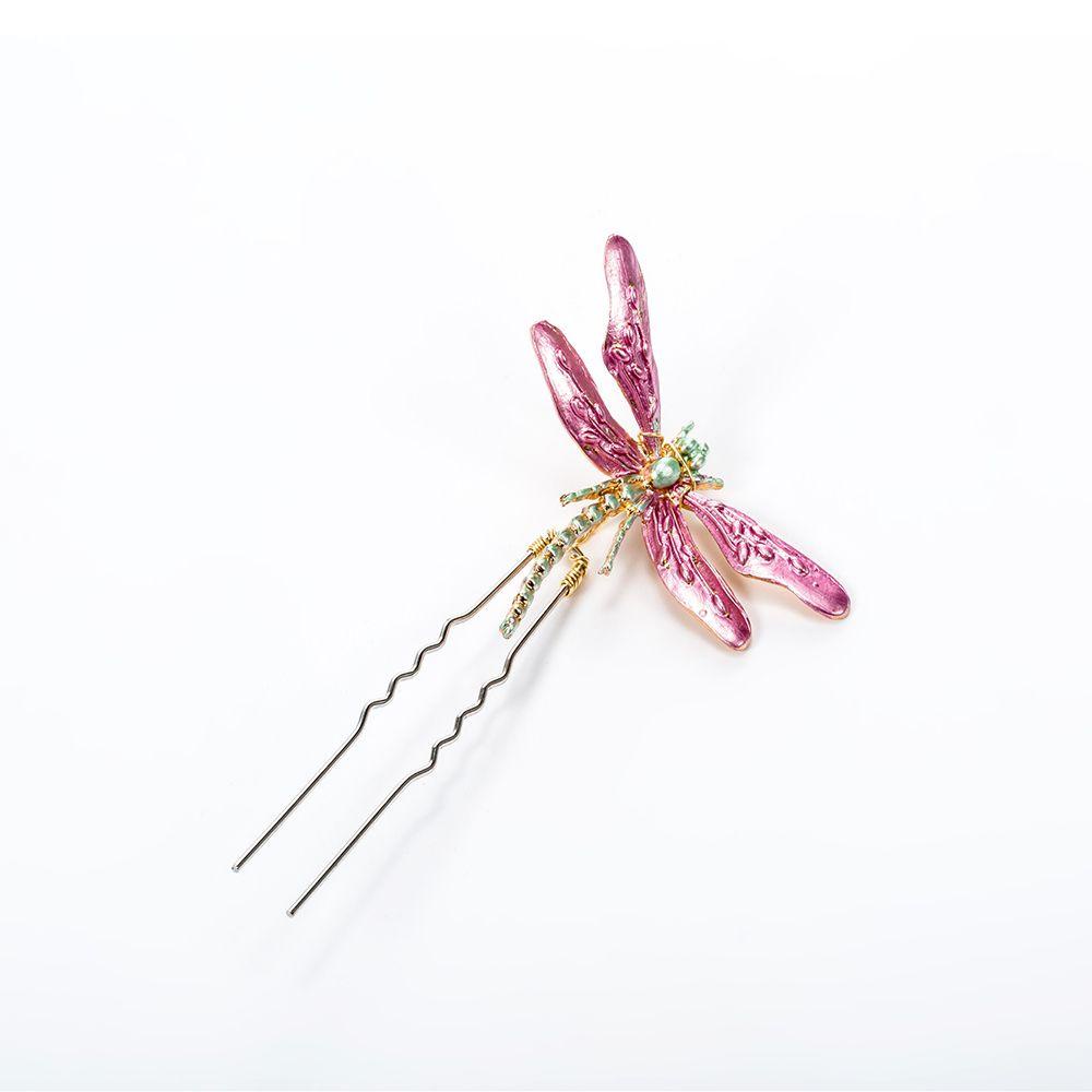 Trâm Cài Tóc Hình Chuồn Chuồn Tráng Men Thanh Lịch Cho Cô Dâu