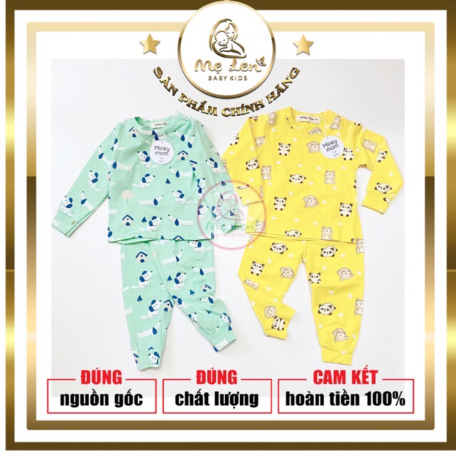 Bộ Cotton 100% Minky Mom In Toàn Thân Họa Tiết Cầu Vồng- Gấu Trúc Dễ Thương Cho Bé (Sz từ 7-19kg)