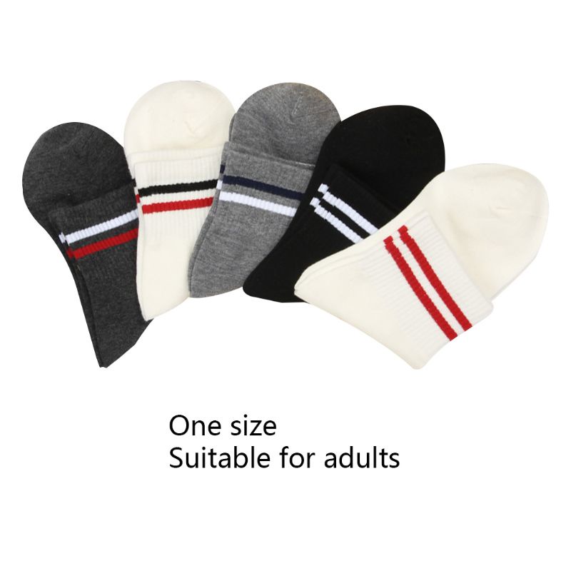 XIXI Set 5 Đôi Tất Cotton Mềm Mại Cổ Thấp Màu Dạ Quang Phong Cách Thể Thao Dành Cho Người Lớn