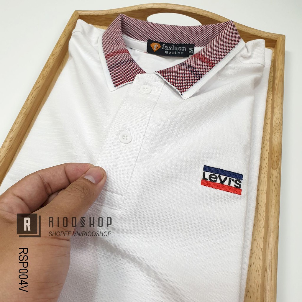 Áo polo nam body, áo thun nam có cổ tay ngắn form body vải xước hàng cao cấp trẻ trung LEV RSP004V Riooshop | BigBuy360 - bigbuy360.vn