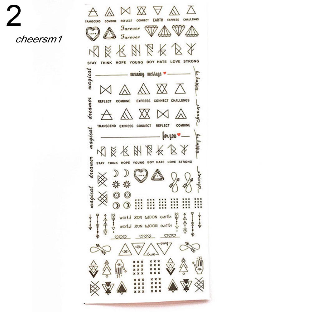 Nhãn dán trang trí móng tay kiểu dáng xinh xắn DIY