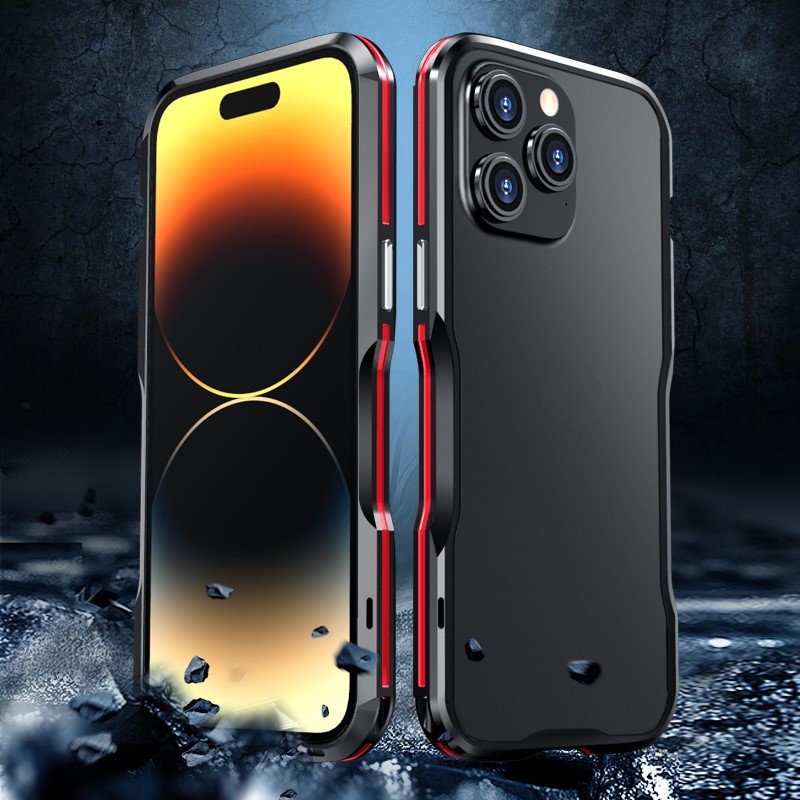 Metal Bumper Compatible For iphone 14 13 12 11 Pro Max Shockproof Armor Phone Case for iphone 14 Plus irregularly Aluminum Frame Cover