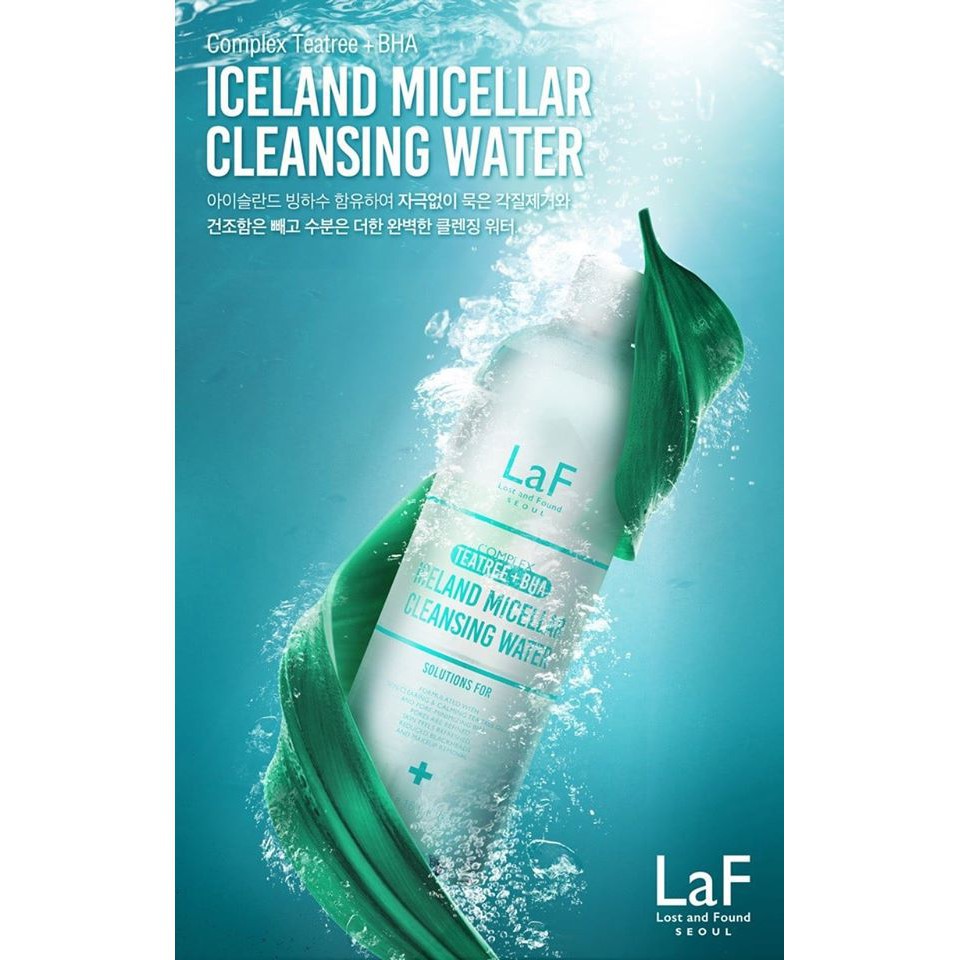 Nước Tẩy Trang Sạch Sâu LaF Iceland Micellar 500ML