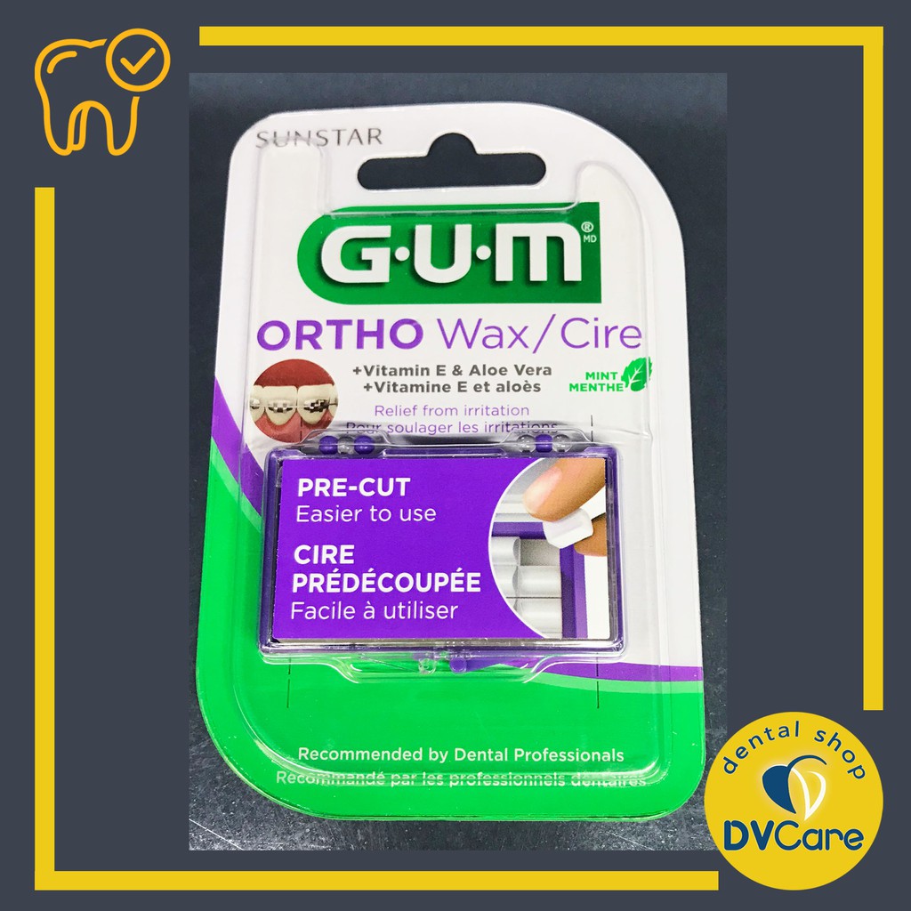 Sáp nha khoa, sáp giảm đau chỉnh nha niềng răng - GUM ORTHO WAX PRECUT [dvcareshop]