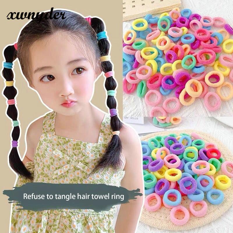 Dây Buộc Tóc Nylon Co Giãn Nhiều Màu Sắc Ngọt Ngào Cho Bé Gái