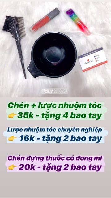 Chén lược nhuộm tóc - Dụng cụ nhuộm tóc