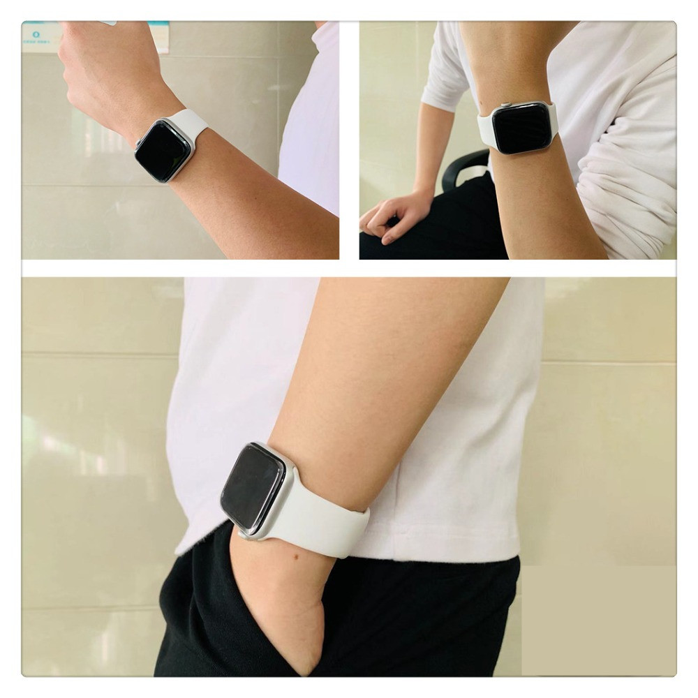 Đ/hồ táo6 Dải Dây Đeo Chođ/hồ táo 5 4 3 2 38mm 40mm 42mm 44mm Dây Silicone Co Giãn Có Thể Thu Vào Series 1