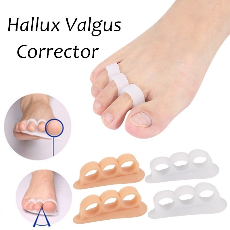 Dụng cụ tách ngón chân 3 lỗ bằng silicone