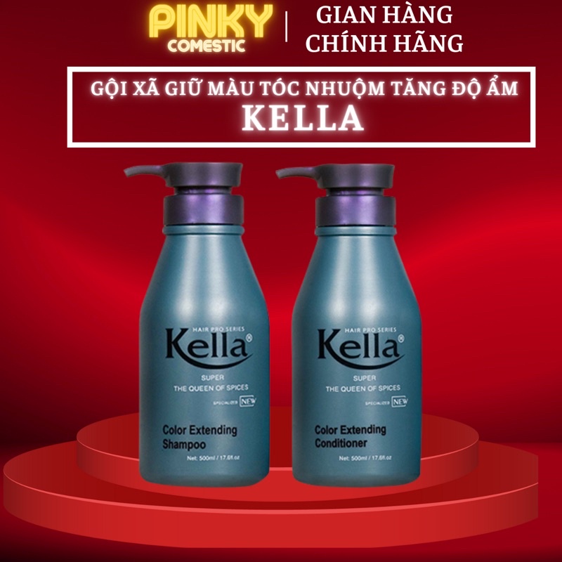 DẦU GỘI, DẦU XẢ DÀNH CHO TÓC NHUỘM KELLA 500ml PLTPINKY Phụ Liệu Tóc Pinky
