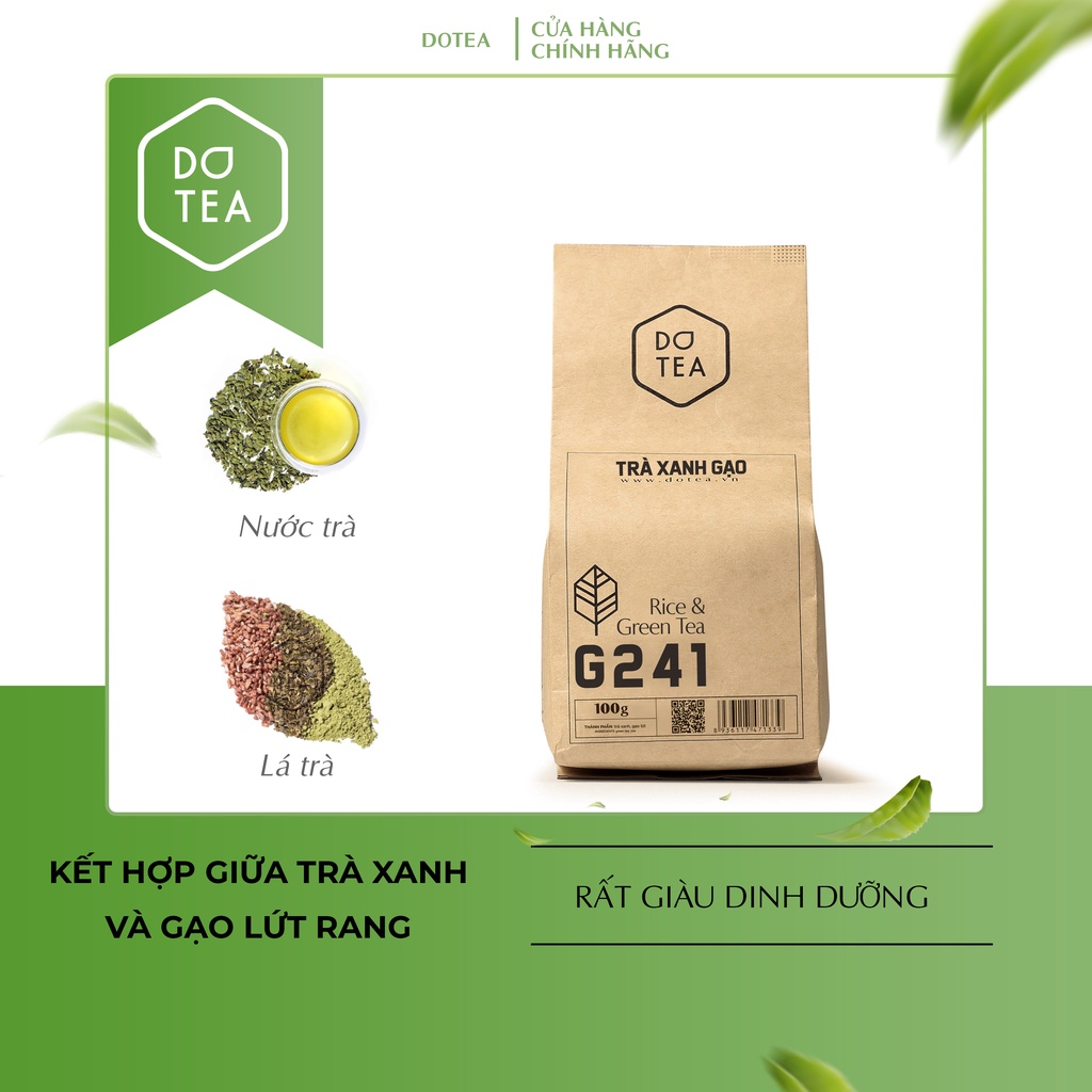 Trà Xanh Gạo G241 Dotea - 100g Ngọt Thanh Hương Gạo Vị Matcha Nồng Nàn