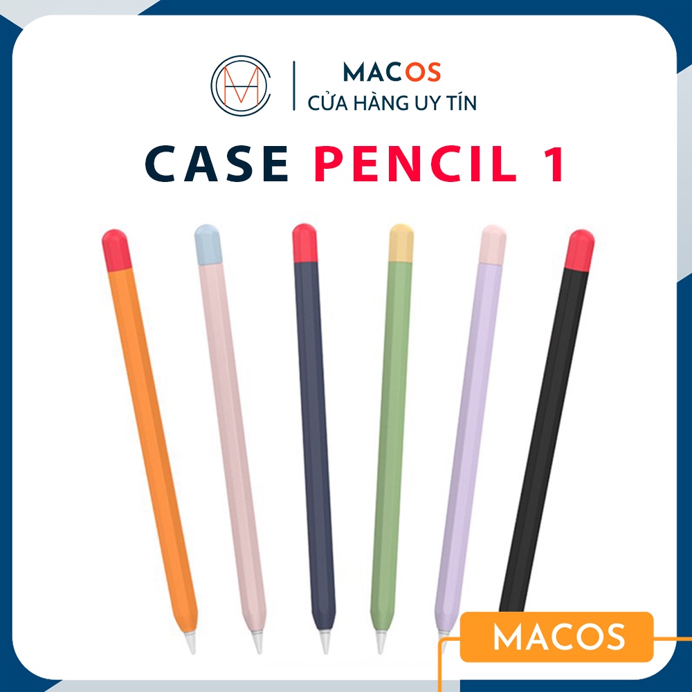 Ốp Case bảo vệ Apple Pencil 1 vỏ silicon kiểu bút chì AHA STYLE - Loại cao cấp (AP01)