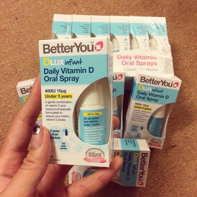 Dlux vitamin D dạng xịt của Anh 0 - 3 tuổi