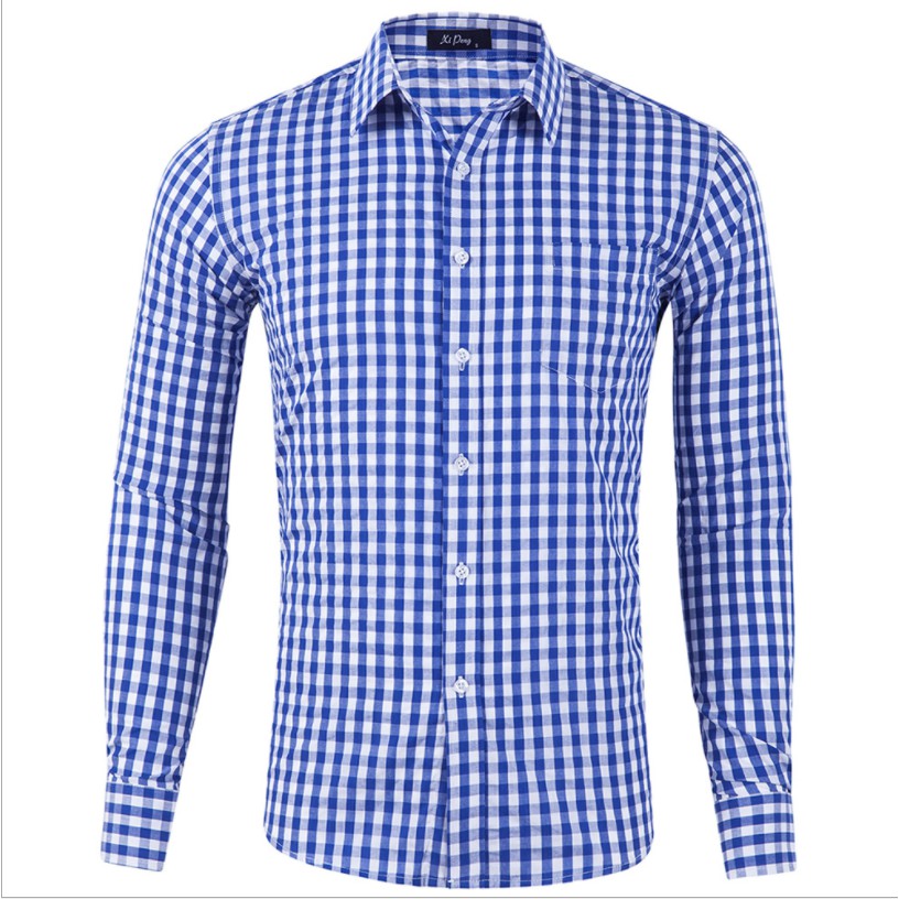 Áo sơ mi kẻ karo, kiểu dáng đẹp, thời trang nam công sở , trẻ trung năng động.