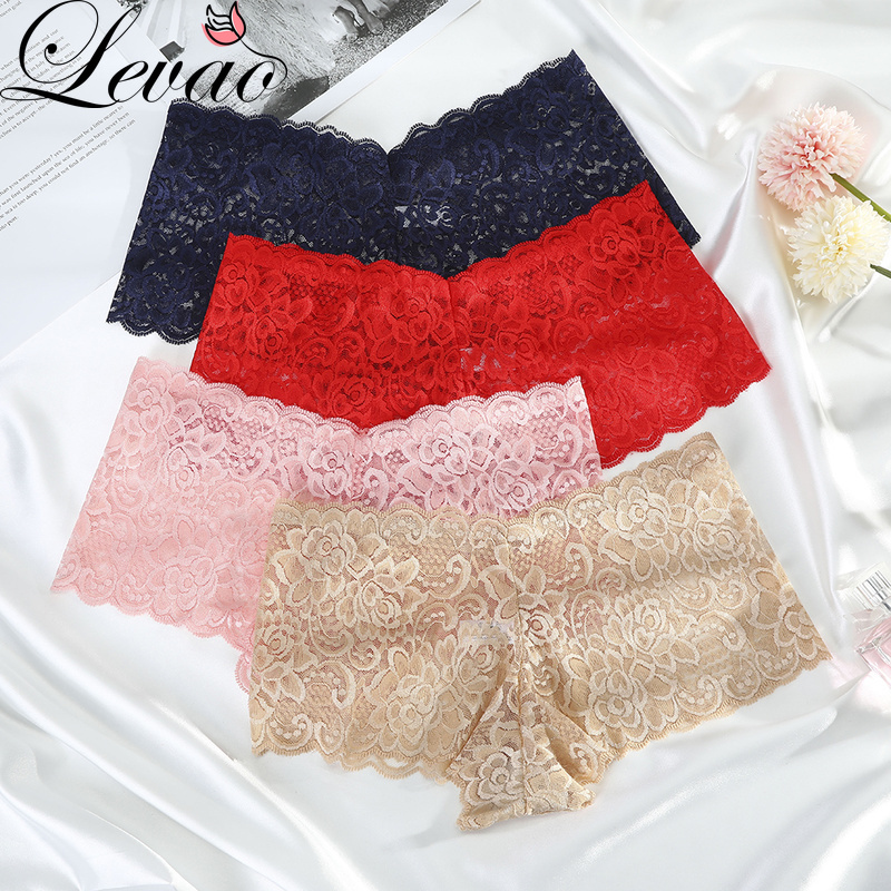 Quần lót Levao phối ren xuyên thấu lưng thấp gợi cảm cho nữ