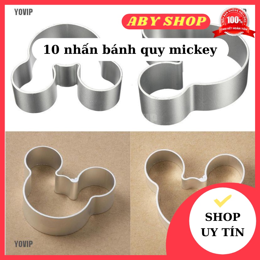 10 nhấn bánh quy mickey ⚡ CAO CẤP ⚡ khuôn làm bánh tiện dụng, phù hợp với nhiều loại bánh