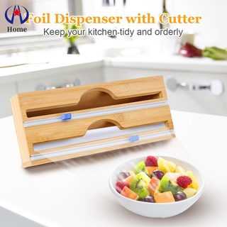 Dụng cụ cắt màng bọc thực phẩm chuyên nghiệp kèm dụng cụ cắt bằng gỗ tiện dụng cho nhà bếp