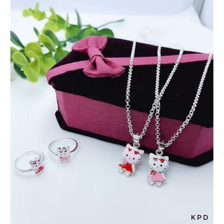 Combo dây mặt và nhẫn mèo cho bé C07240