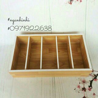 Khay đựng tiền giã gỗ 5 ngăn