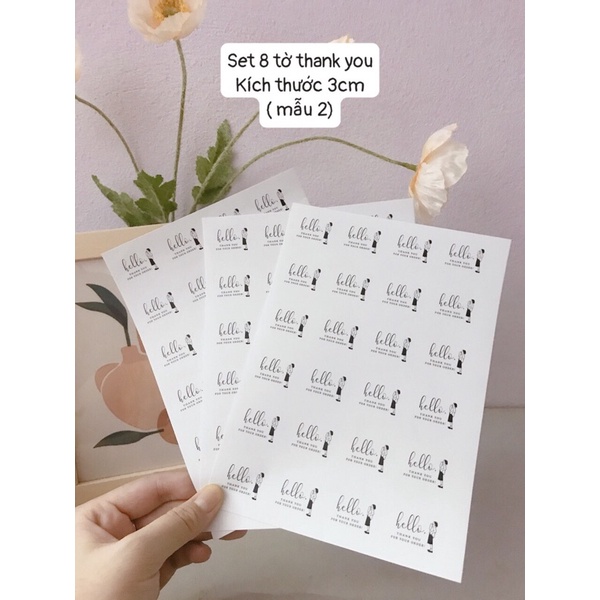 Combo 8 Tờ Tem Thank You
