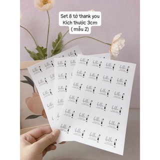 Combo 8 Tờ Tem Thank You