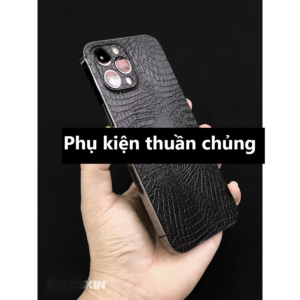 Miếng Dán họa tiết vân da ĐEN các dòng IPhon 6/6s/7/8/Plu-11/11Pro/11Proma/12min/12/12Pr/12ProMa/13/13Pr/13Proma PKTC