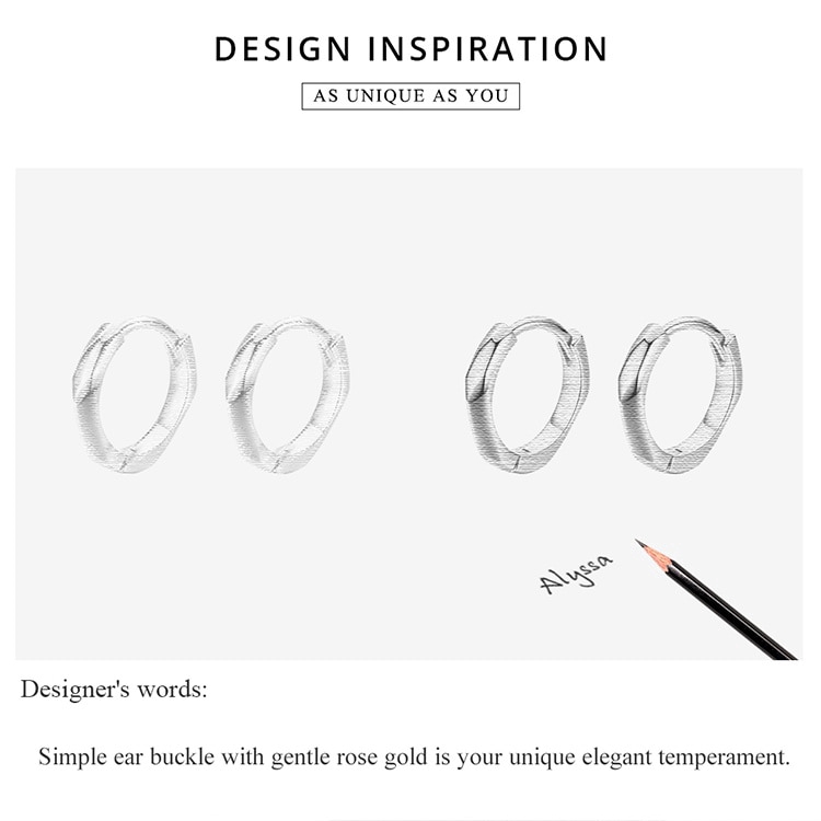 Khuyên tai Bamoer bạc 925 màu vàng hình tròn nhỏ thời trang tinh tế sang trọng cho nữ