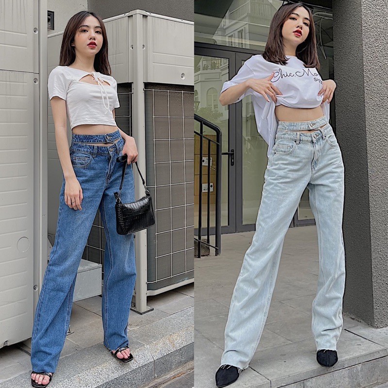 [ 𝐑𝐄̉ 𝐕𝐎̂ Đ𝐈̣𝐂𝐇 ]Quần Jean Culottes Ống Rộng Xuất Xịn VNXK