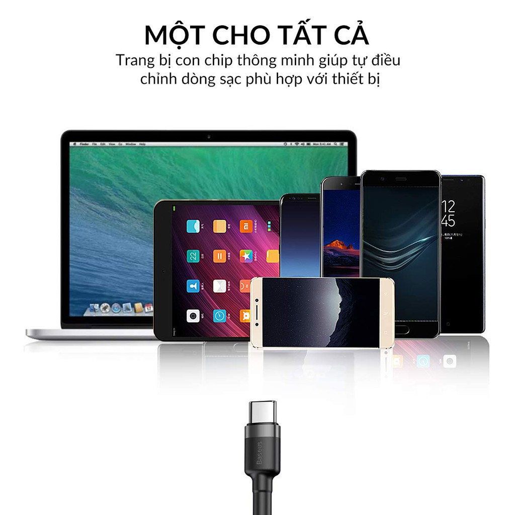 Dây sạc NHANH IPHONE 18W CHÍNH HÃNG BASEUS CAFULE SERIES USB C TO LIGHTNING CHUẨN PD 2.0 CÔNG SUẤT 100W DÀI 2 MÉT