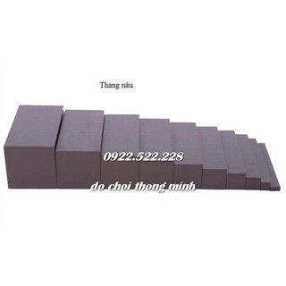 Thang nâu cỡ to 10*20cm - Brown stair - Giáo cụ Montessori