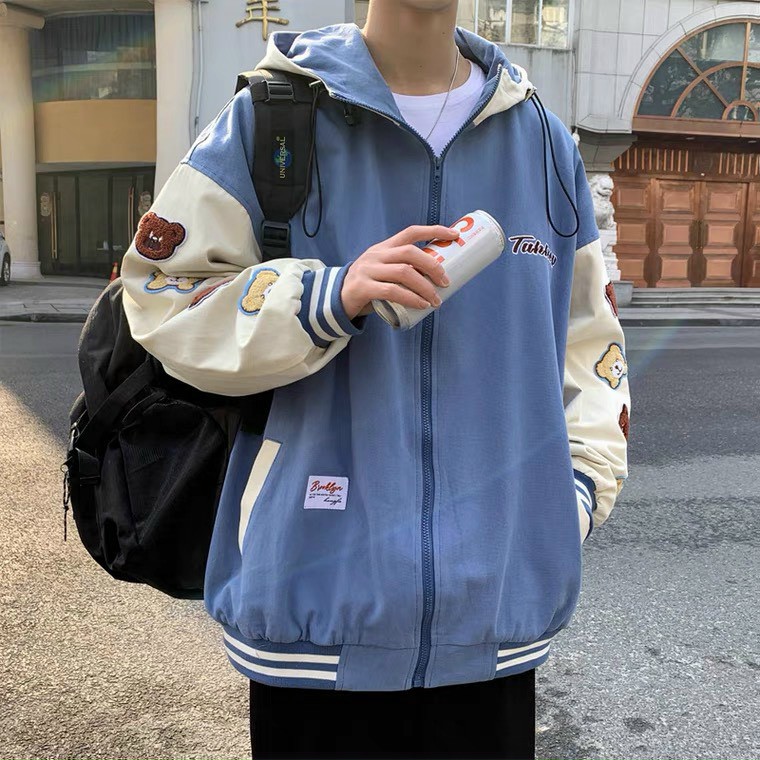 [Có ảnh thật] Áo khoác bomber chất dù viền gấu | BigBuy360 - bigbuy360.vn