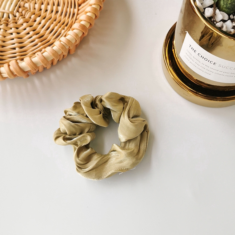 [Mã FASHIONCB232 hoàn tối đa 15K xu đơn 50K] COD CHDM Korea Fashion Plaid Gauze Green Hair Rope Headband Hair Scrunchies | BigBuy360 - bigbuy360.vn