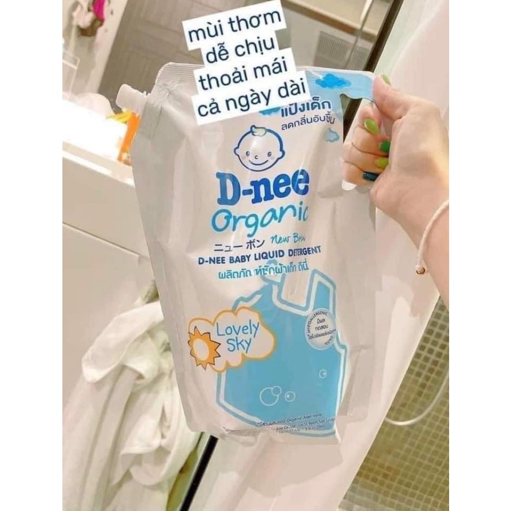 Nước giặt dnee túi 600ml/1400ml nội địa giặt xả 2 trong 1 thơm lâu bền màu an toàn cho trẻ sơ sinh
