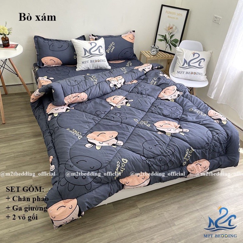 Trọn Bộ 5 Món Chăn Phao Dày Dặn Y Hình - Chất Liệu Poly