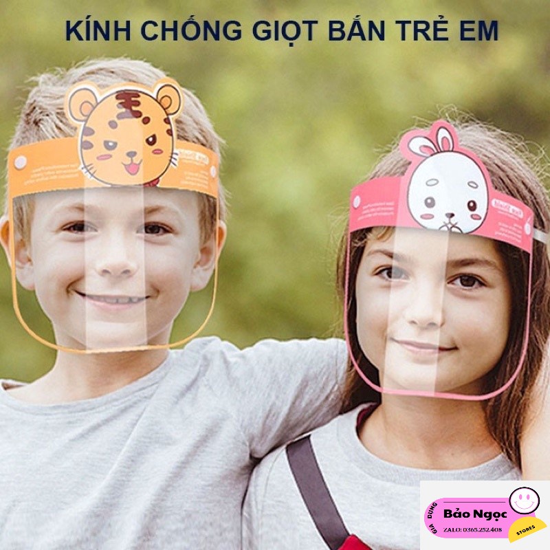 Kính Chống Dịch, Kính Chống Giọt Bắn Faceshield Em Bé, Che Bụi An Toàn Cho Bé Trong Mùa Dịch Gọng Xốp