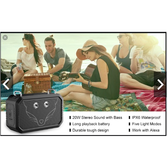 Loa DOSS Traveler IP66 Waterproof speaker Built-in DSP for Bold Sound