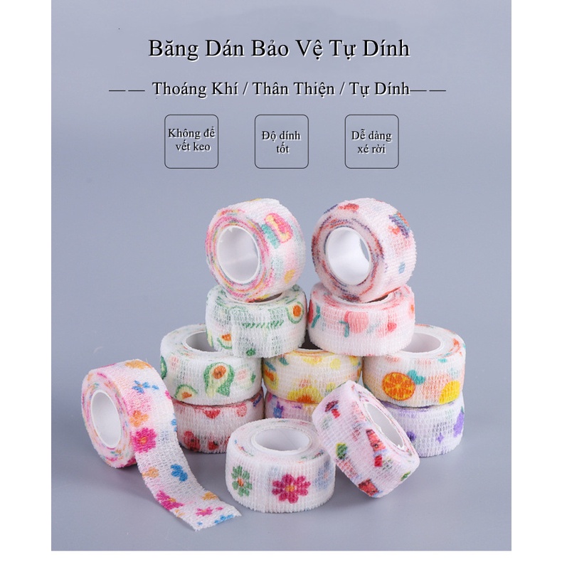 Hott Băng Cuốn Thể Thao Tự Dính khổ 2.5cm đến 5cm Chống chấn Thương Hỗ Trợ Thi Đấu Tập Luyện phụ kiện y tế