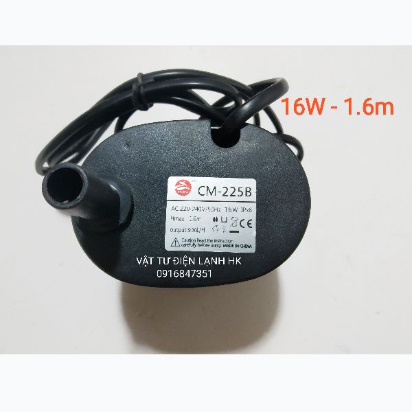 Bơm nước chìm mini 16W - 220V quạt điều hoà làm mát phun sương điều hòa hơi nước - bể cá thủy cảnh - hòn non bộ