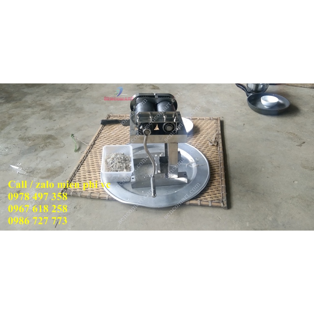 Máy xắt da lợn, thái da heo quay tay khung inox tại Sencomart