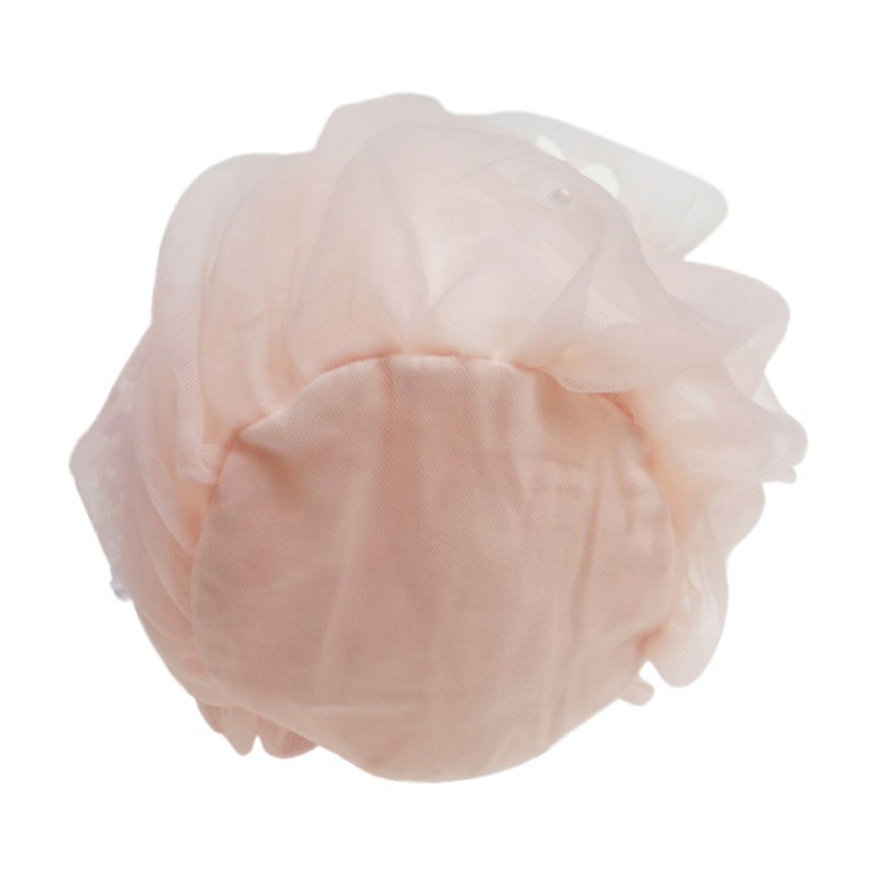 Nón tai bèo công chúa phối vải voan dễ thương có dây cột cho bé gái