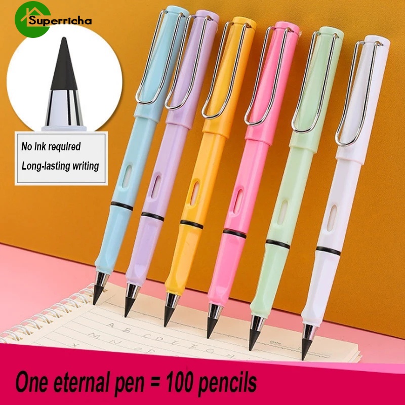 Bút chì không mực vĩnh cửu không cần chuốt viết mượt lâu bền thiết kế sáng tạo tiện lợi cho trường học/ văn phòng