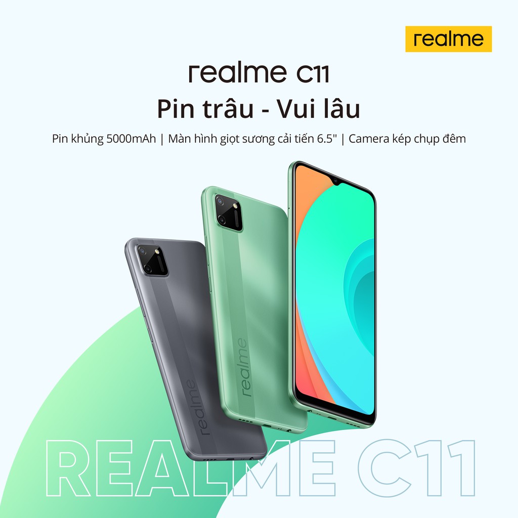 Điện Thoại Realme C11 (2GB/32GB) - Hàng Chính Hãng:Xám hạt tiêu