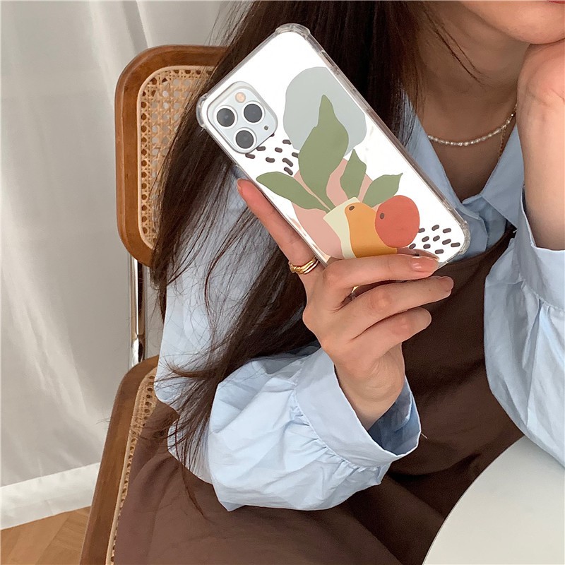 Iphone 6/6p/7/7p/8/8p/xr/x/xs max/11/11pro/11pro max/12/12pro/12pro max mirror fruit TPU silicon case cover