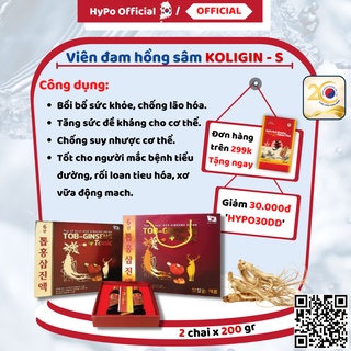 Cao hồng sâm linh chi hàn quốc tob ginseng tonic 2 chai x 200gr chiết xuất nhân sâm 6 năm tuổi - koligin