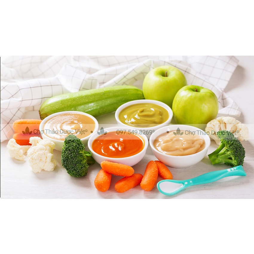Set 10 loại bột ăn dặm dinh dưỡng hữu cơ (Bột nấu cháo, tạo màu, hương vị cho món ăn)  - Chợ Thảo Dược Việt