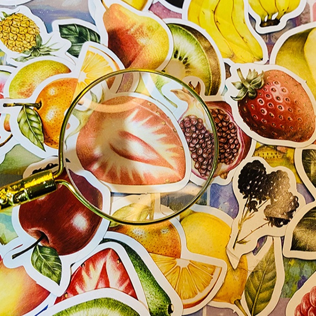 Hộp 46 Sticker dán chủ đề hình Trái Cây Sáng Tạo Box Sticker ST369