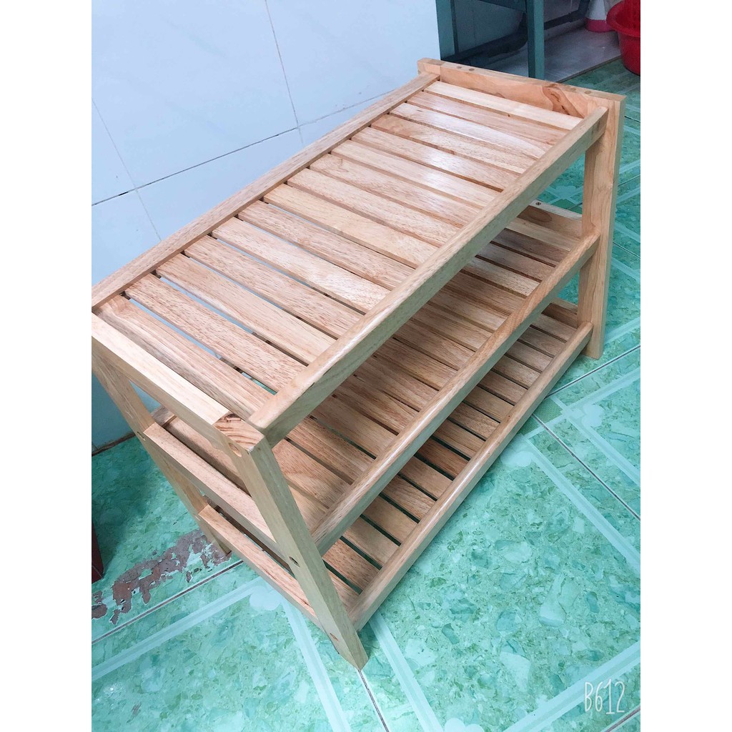 𝐌IỄN PHÍ SHIP Kệ Giầy Dép Bằng Gỗ 3 Tầng Rộng 60cm