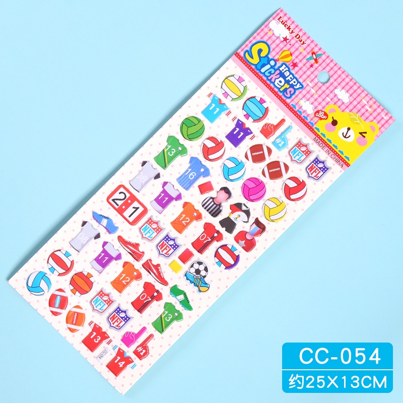 Sticker hình dán hoạt hình nổi 3D được chọn mẫu kích thước 10x24cm cho bé