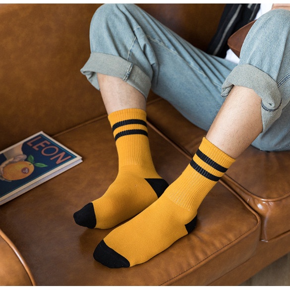 Vớ Tất Nam Nữ cổ cao Kẻ Sọc đủ màu phong cách trẻ trung, năng động.