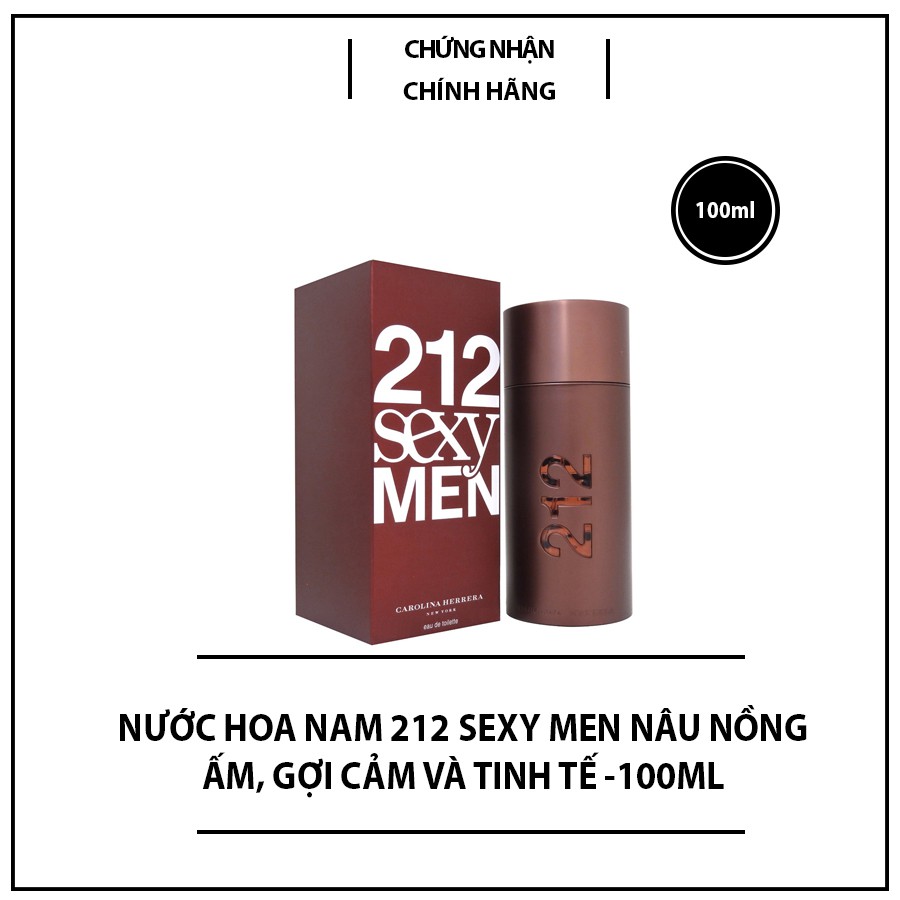 Nước hoa nam 212 sexy men nâu nồng ấm, gợi cảm và tinh tế -100ml