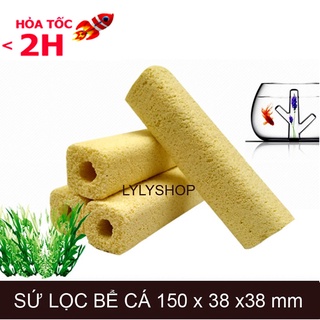 4 Sứ lọc thanh 15 x 3.8cm cao cấp, vật liệu lọc hồ cá, bể cá,loại bỏ kim loại nặng, bổ sung khoáng chất & nguyên tố